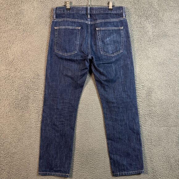 Outerknown SEA Jeans Mens 30x30 Blue Local Straight Fit Selvedge Dark Wash Denim - Picture 8 of 16